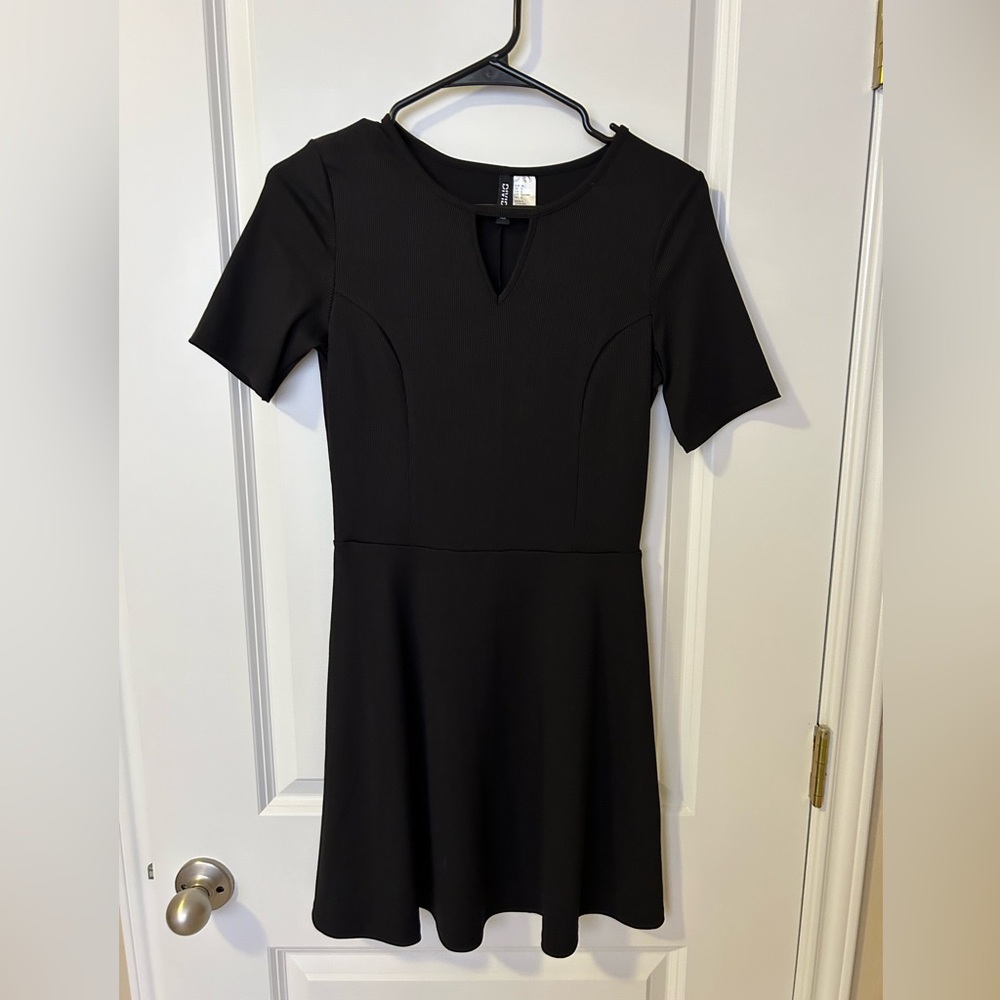 Divided little black dress